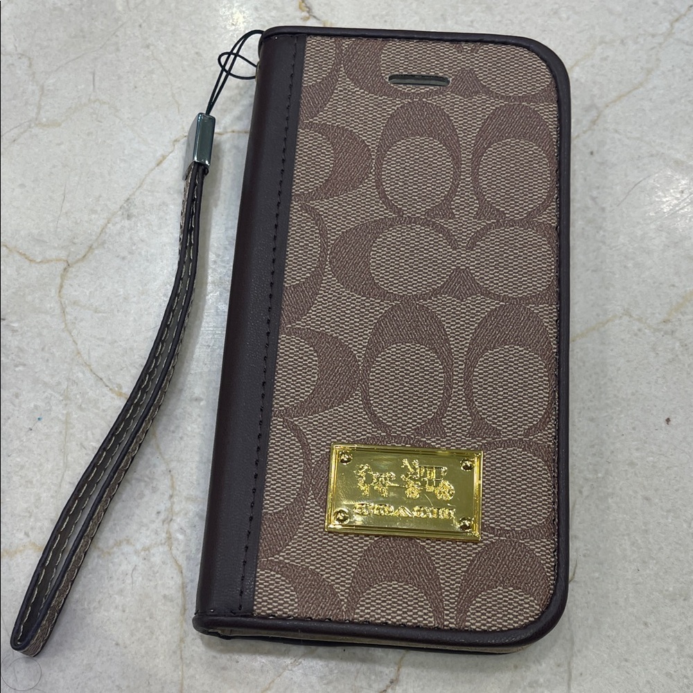 Coach iPhone case wristlet wallet